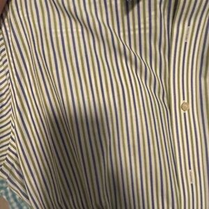 Men's Striped Shirt - Blue and Green